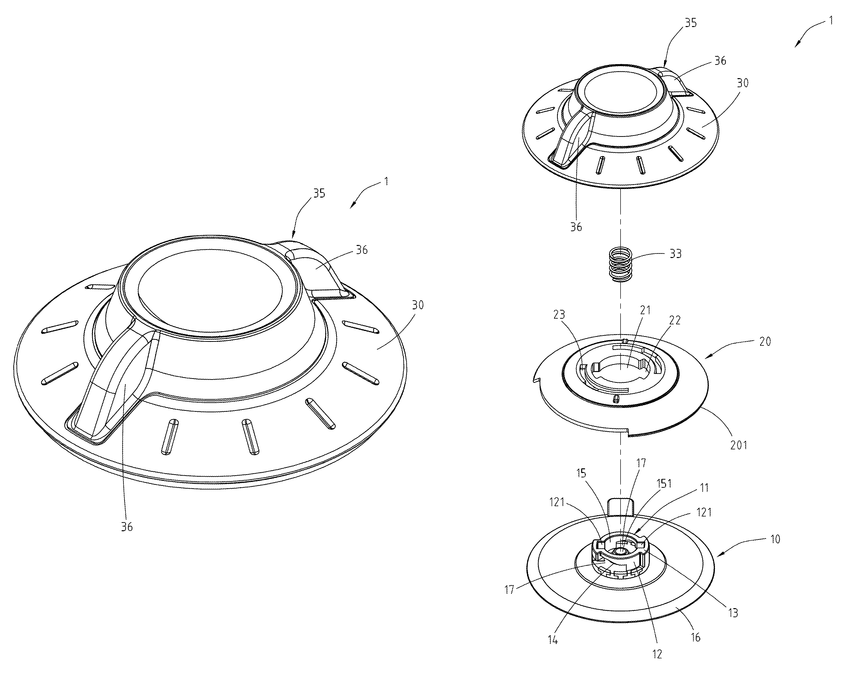 Rotary suction device