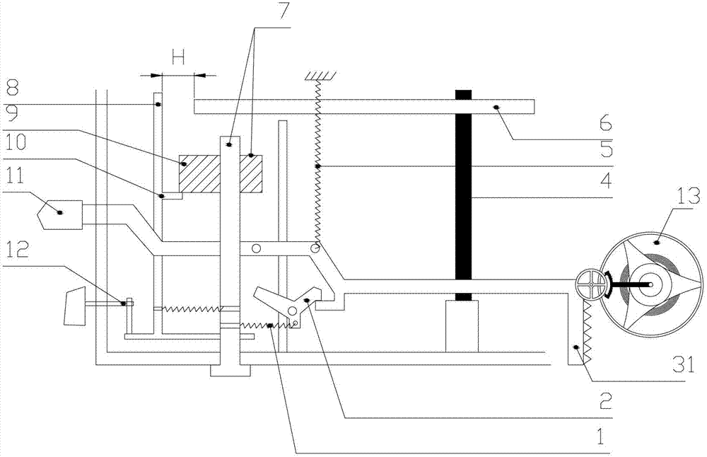 Sliding rack slow-ascending type bread toaster