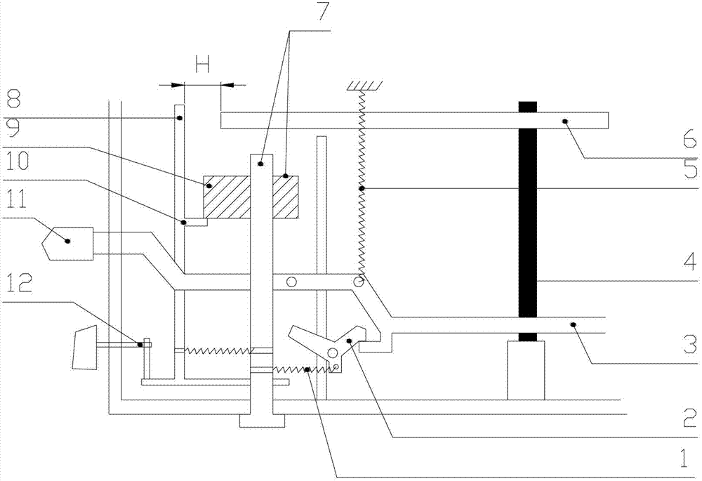 Sliding rack slow-ascending type bread toaster