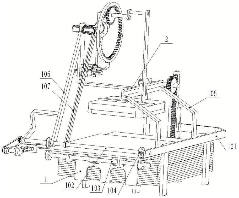 Automatic feeding device of plywood hot press