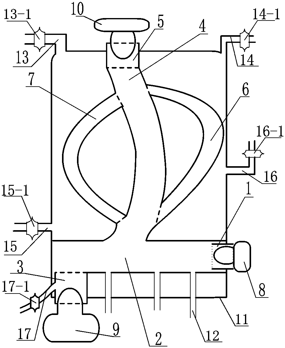 High-efficiency balanced heating type hot gas generating barrel container