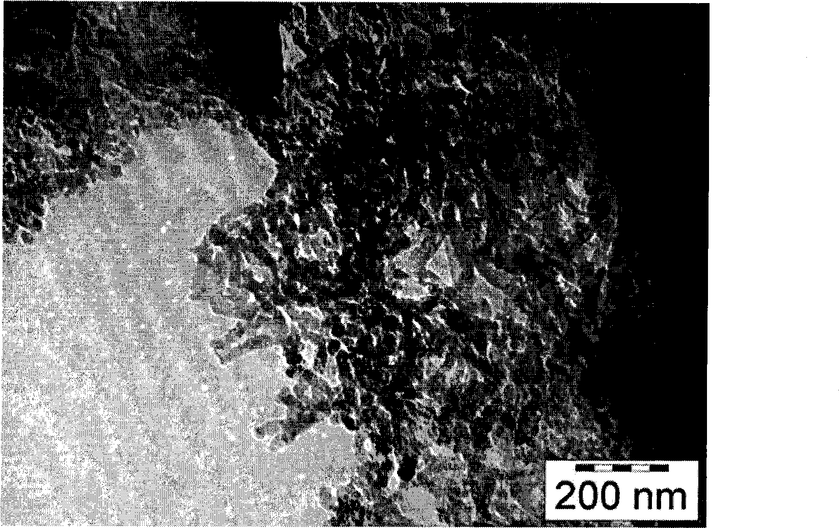 Method for preparing lithium iron phosphate/nanometer carbon composite anode material