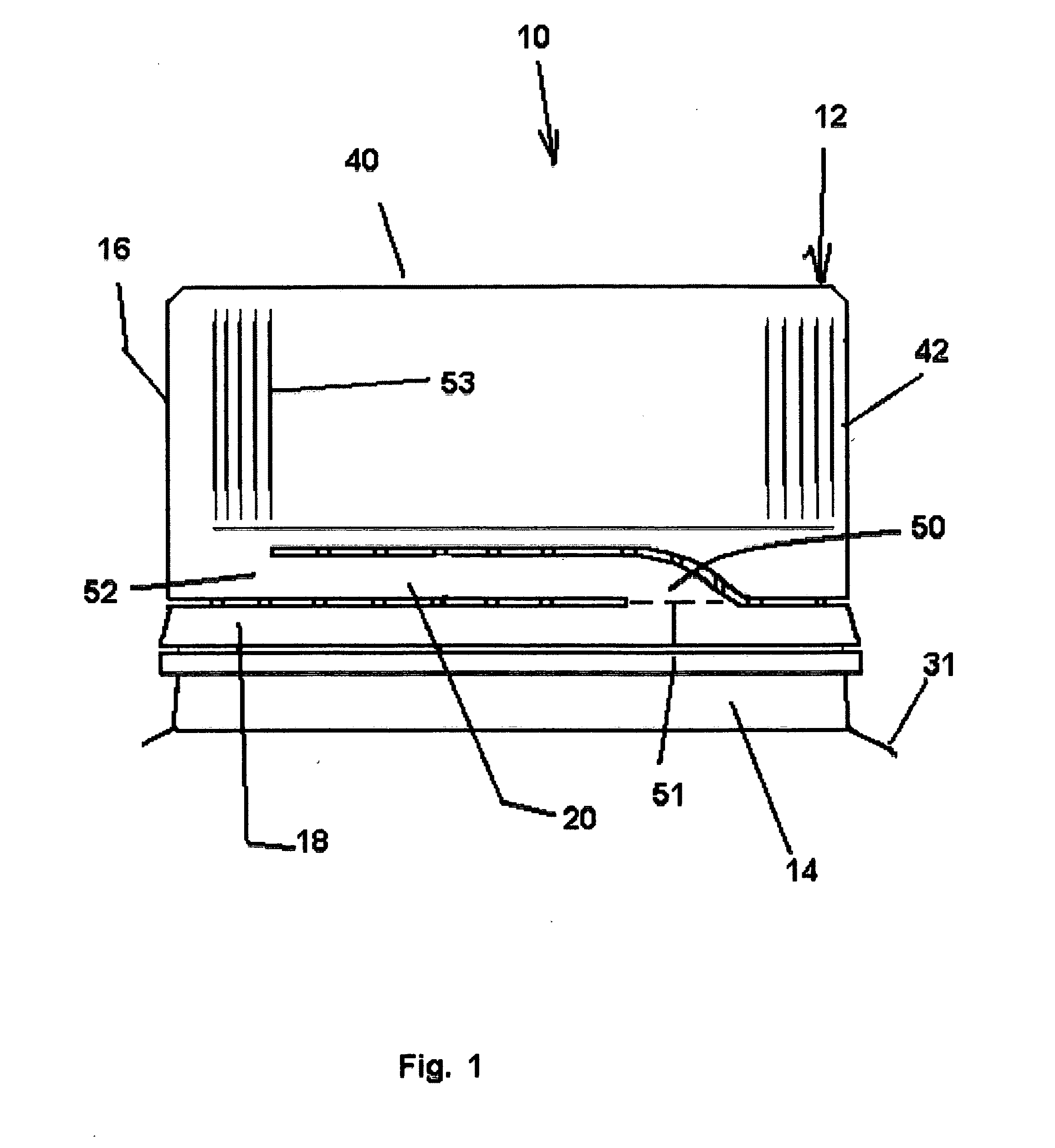 Closure with spring loaded tether docking