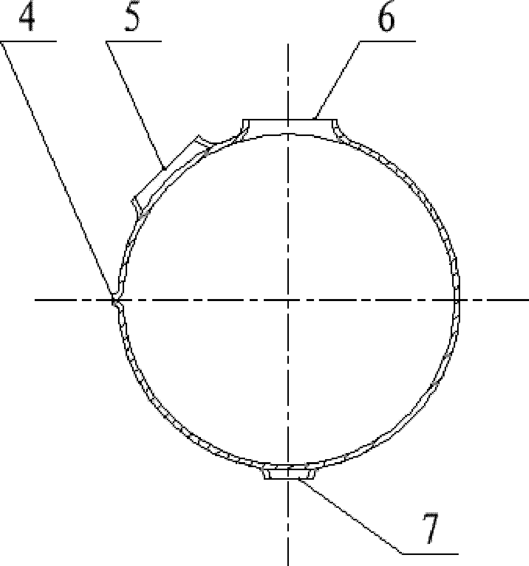 Forming method for cylindrical shell piece with flanged holes