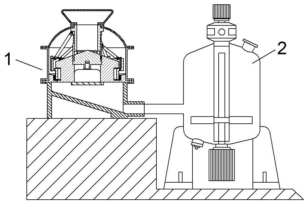 Corundum plastic ramming material production process and production device thereof