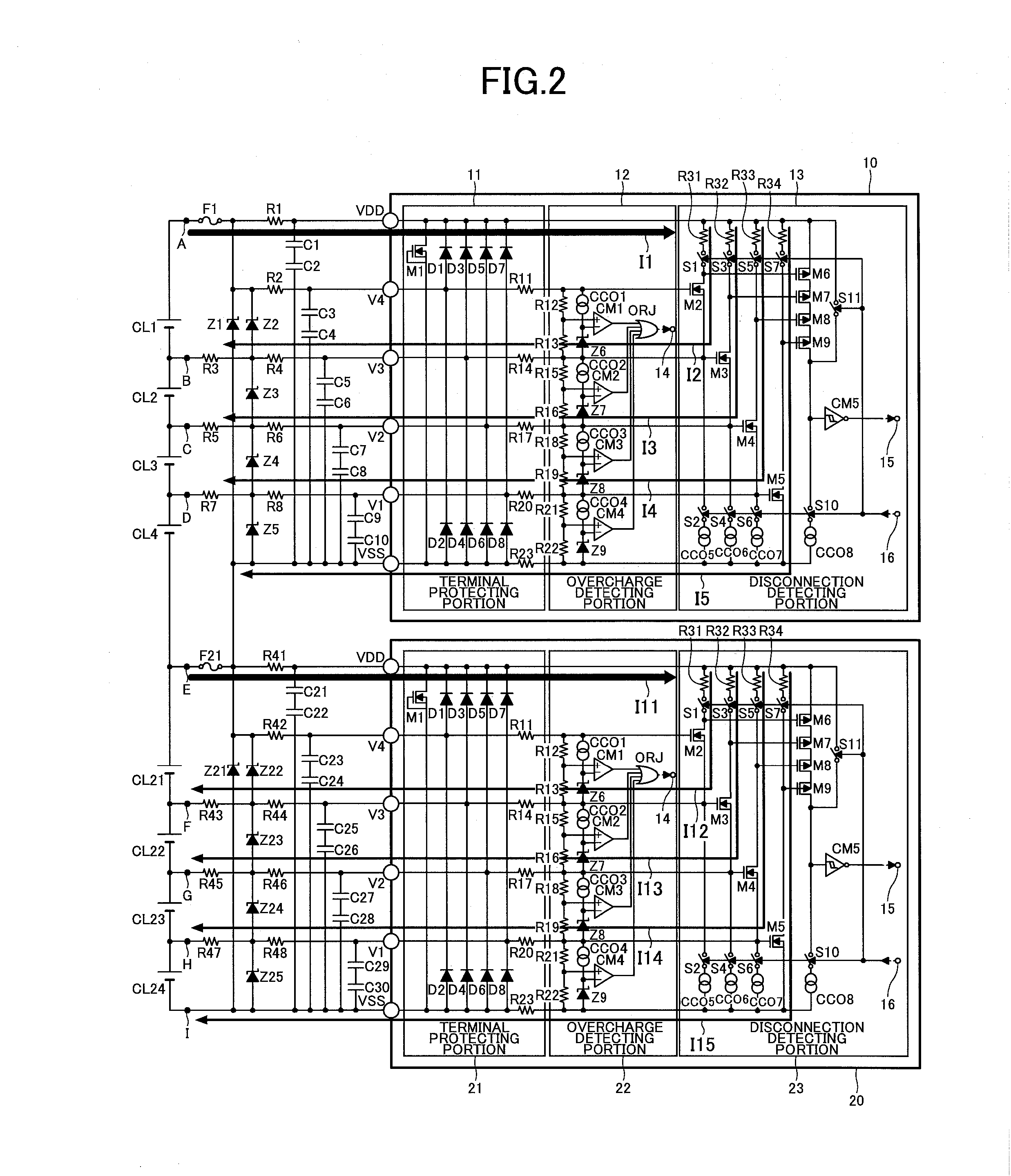 Protection IC and method of monitoring a battery voltage