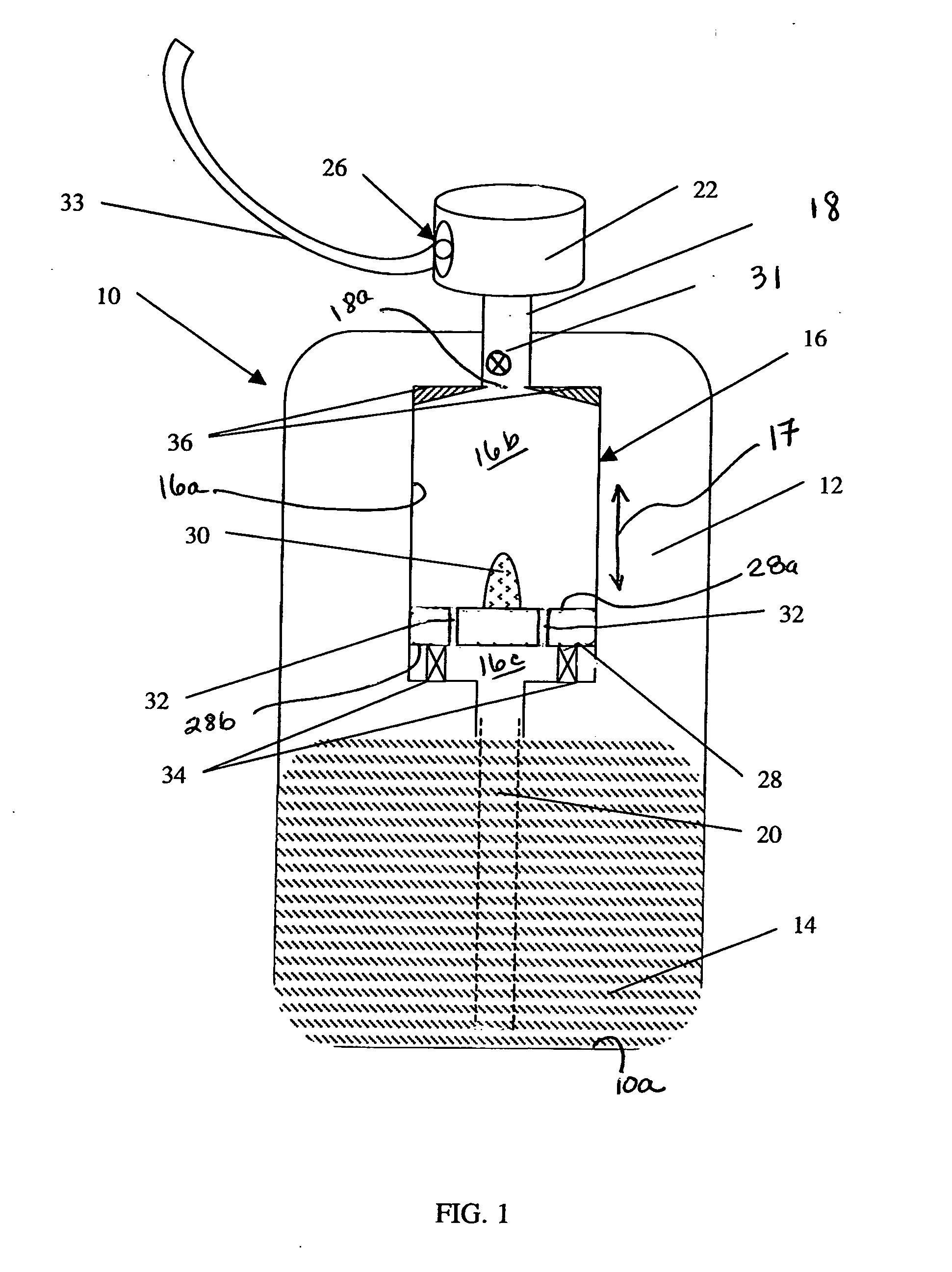 Apparatus and method for releasing a measured amount of content from a container