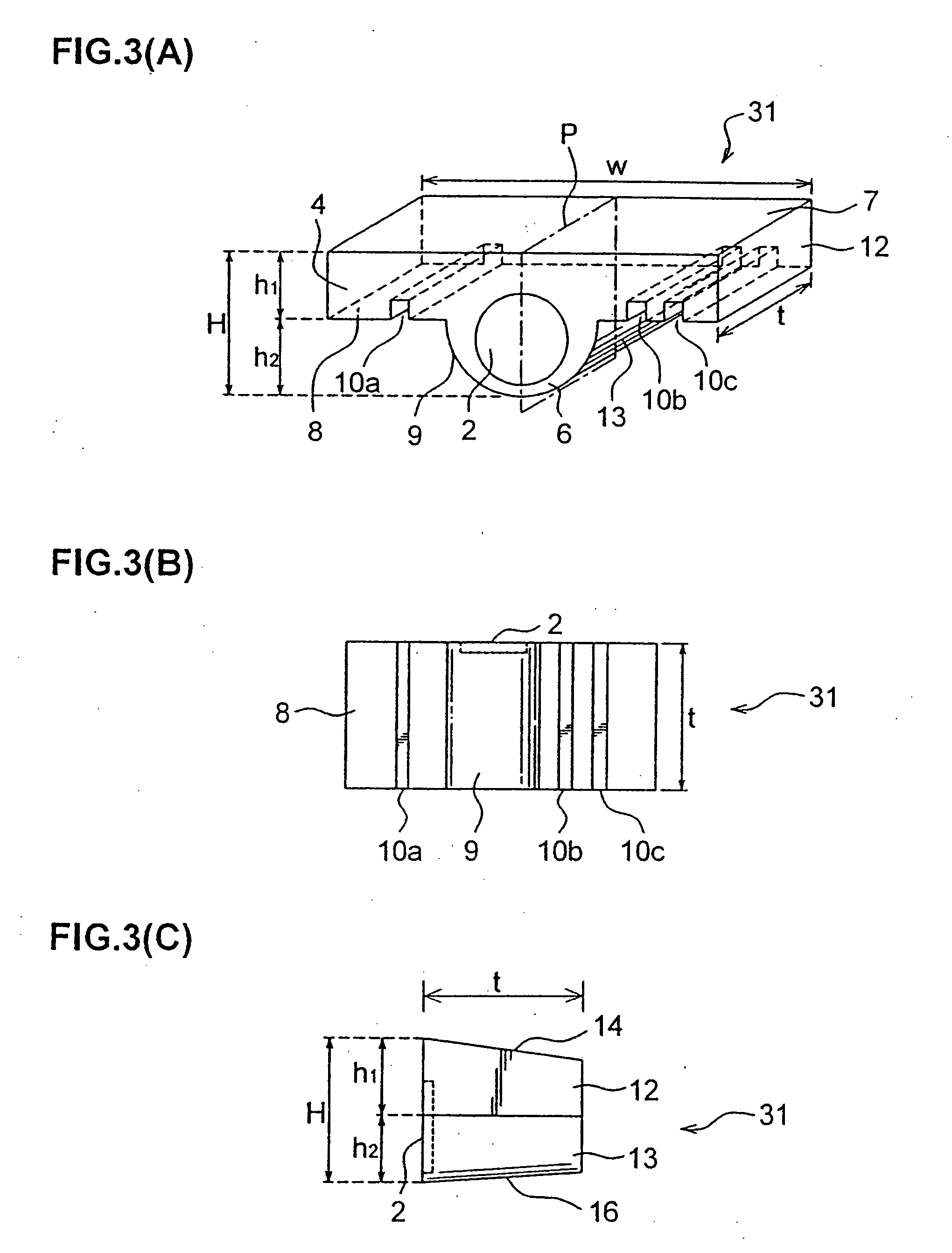 Optical member with handling portion and method for manufacturing optical member and method for mounting optical member and optical module