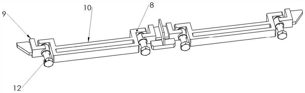 Torsion-resisting deformation-resisting 360-degree rotary welding locating tool for lower cross beam