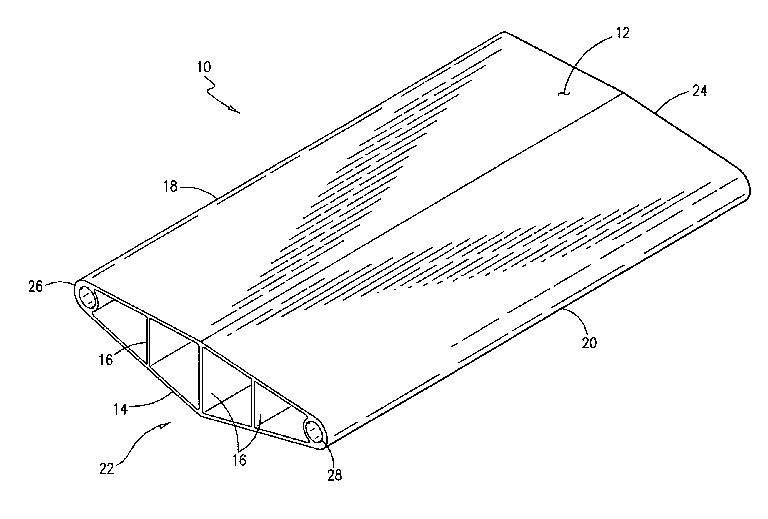 Foldable ramp with improved hinge