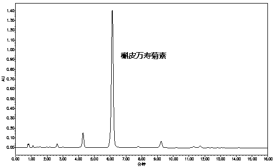 Method for detecting quercetin patuletin in marigold slag