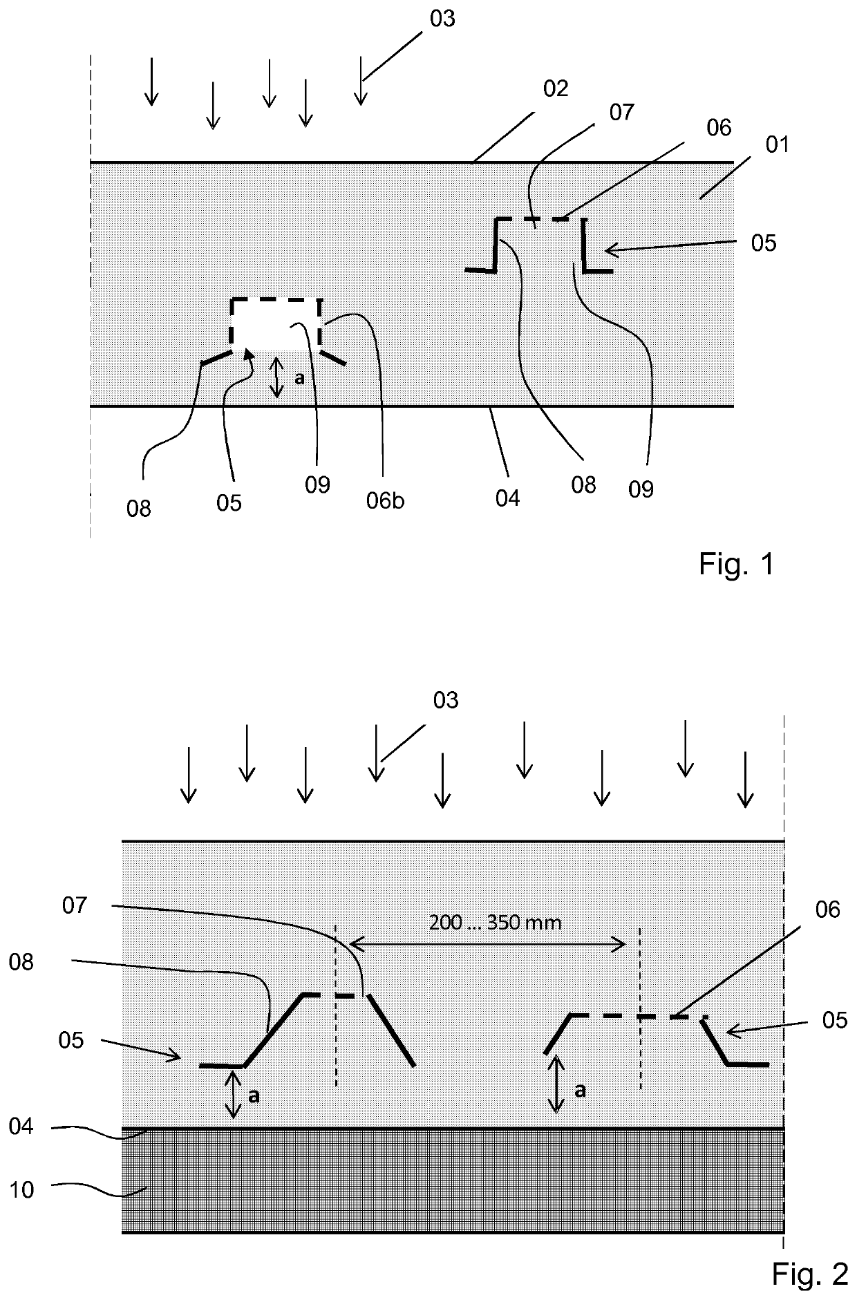 Sound-absorbing construction component having extinguishing profiles and sound protection wall