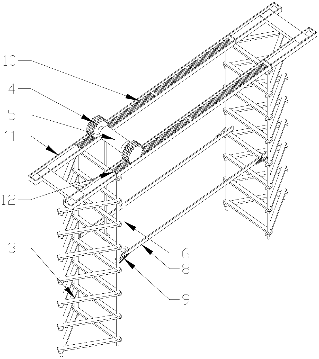 Injecting moving device for concrete prefabricated wall panel