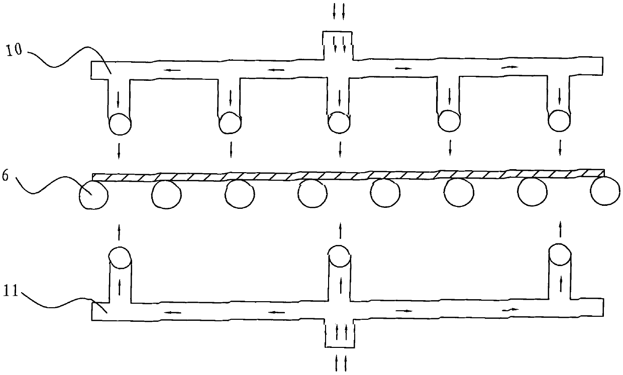 Radiation heating furnace with external circulating device