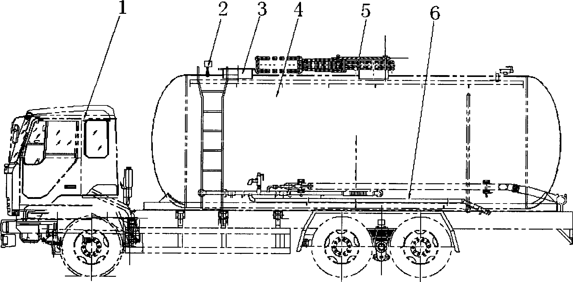 Powdered iron flour dust transport vehicle