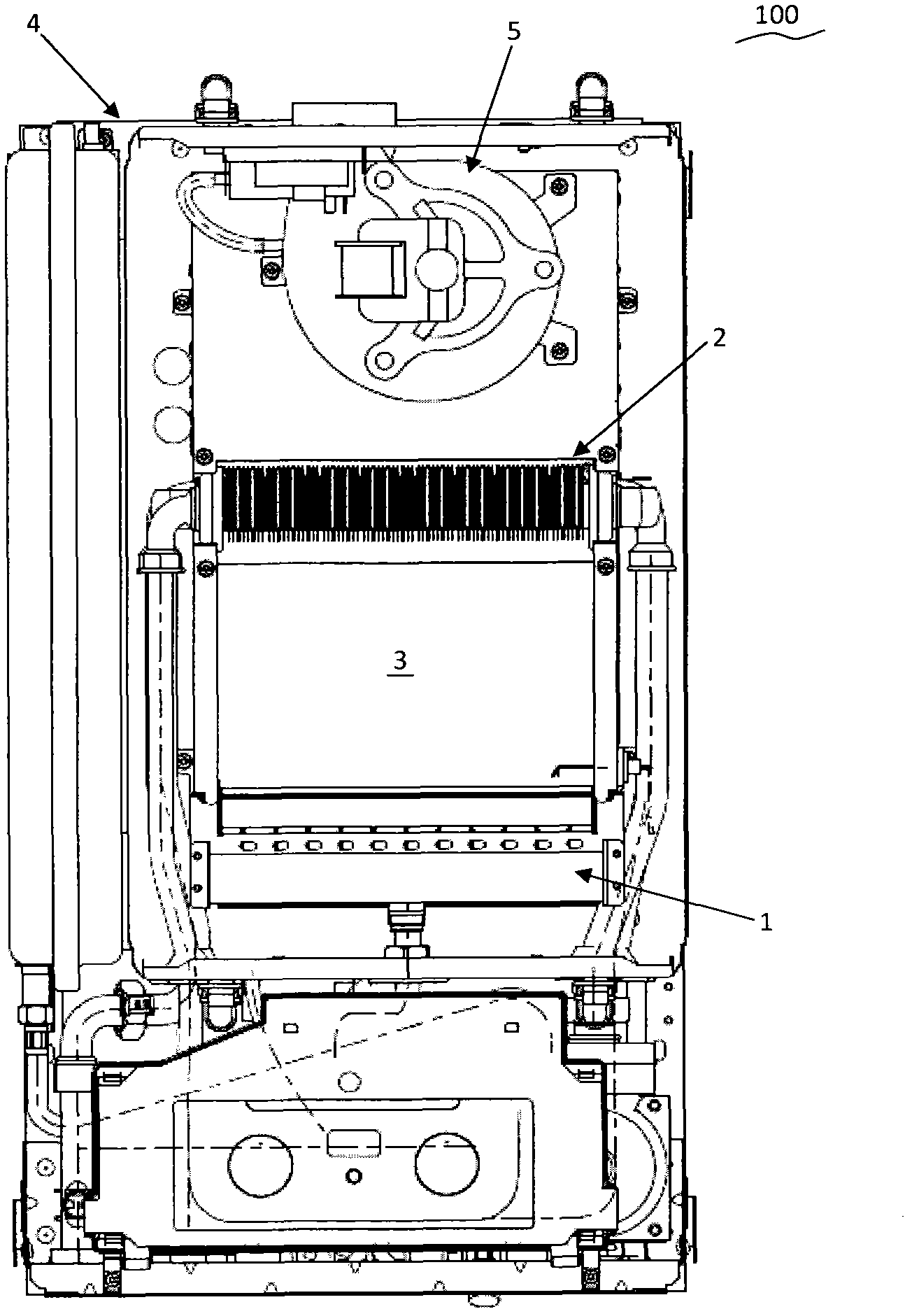 Burner and fuel gas hot water equipment adopting same