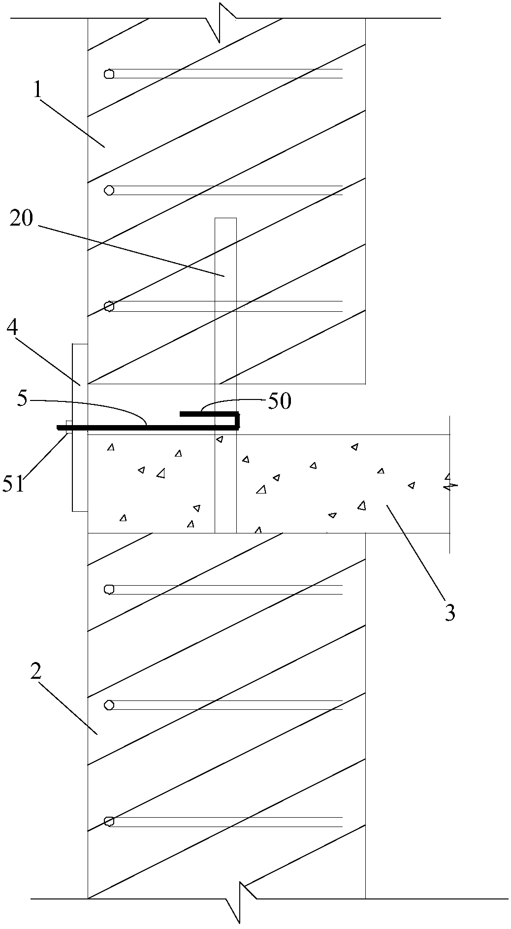 Prefabricated wall limit method and device