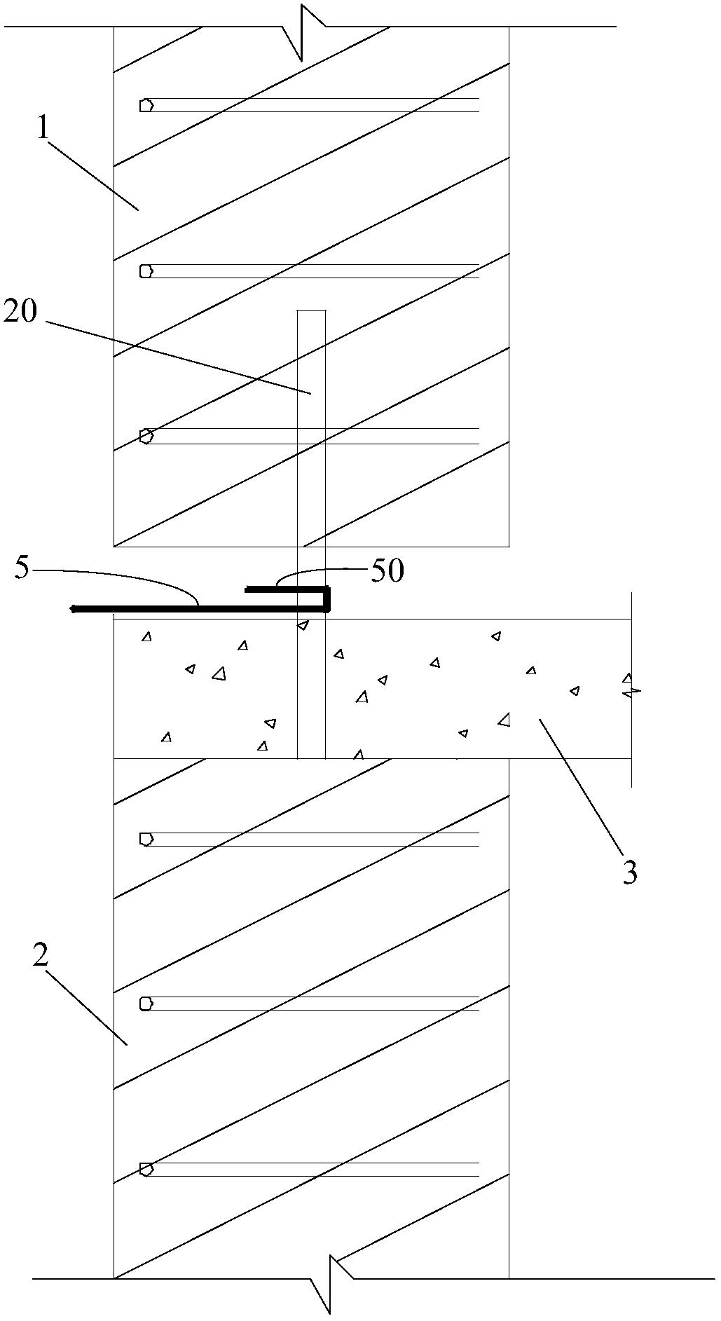 Prefabricated wall limit method and device