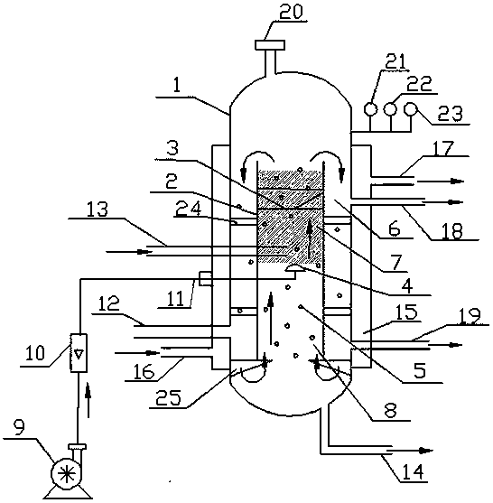 Airlift reactor for treating soybean oil refining waste water by viscid trichosporon cutaneum