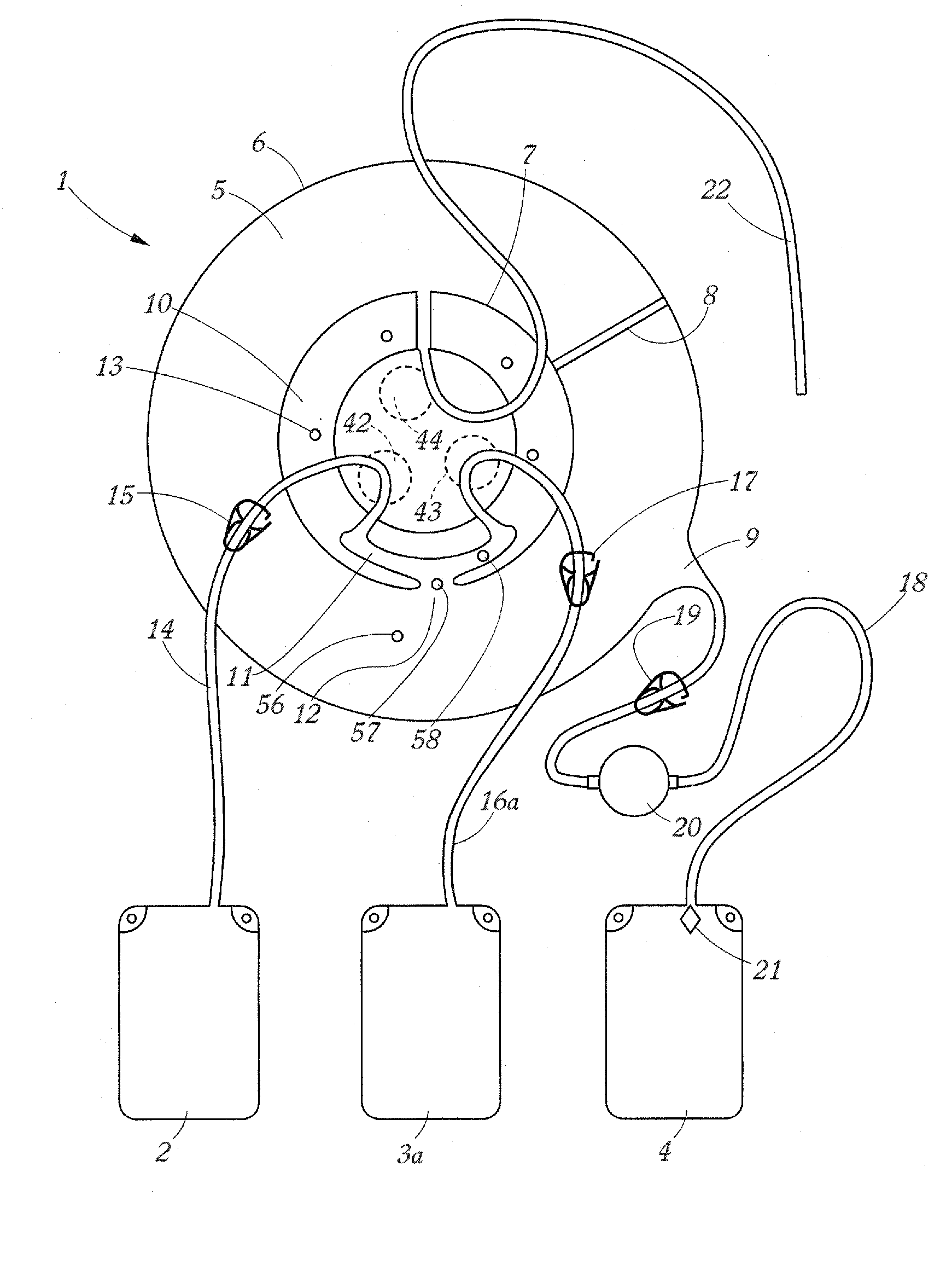 Apparatus and Method for Separating a Volume of Whole Blood Into At Least Three Components