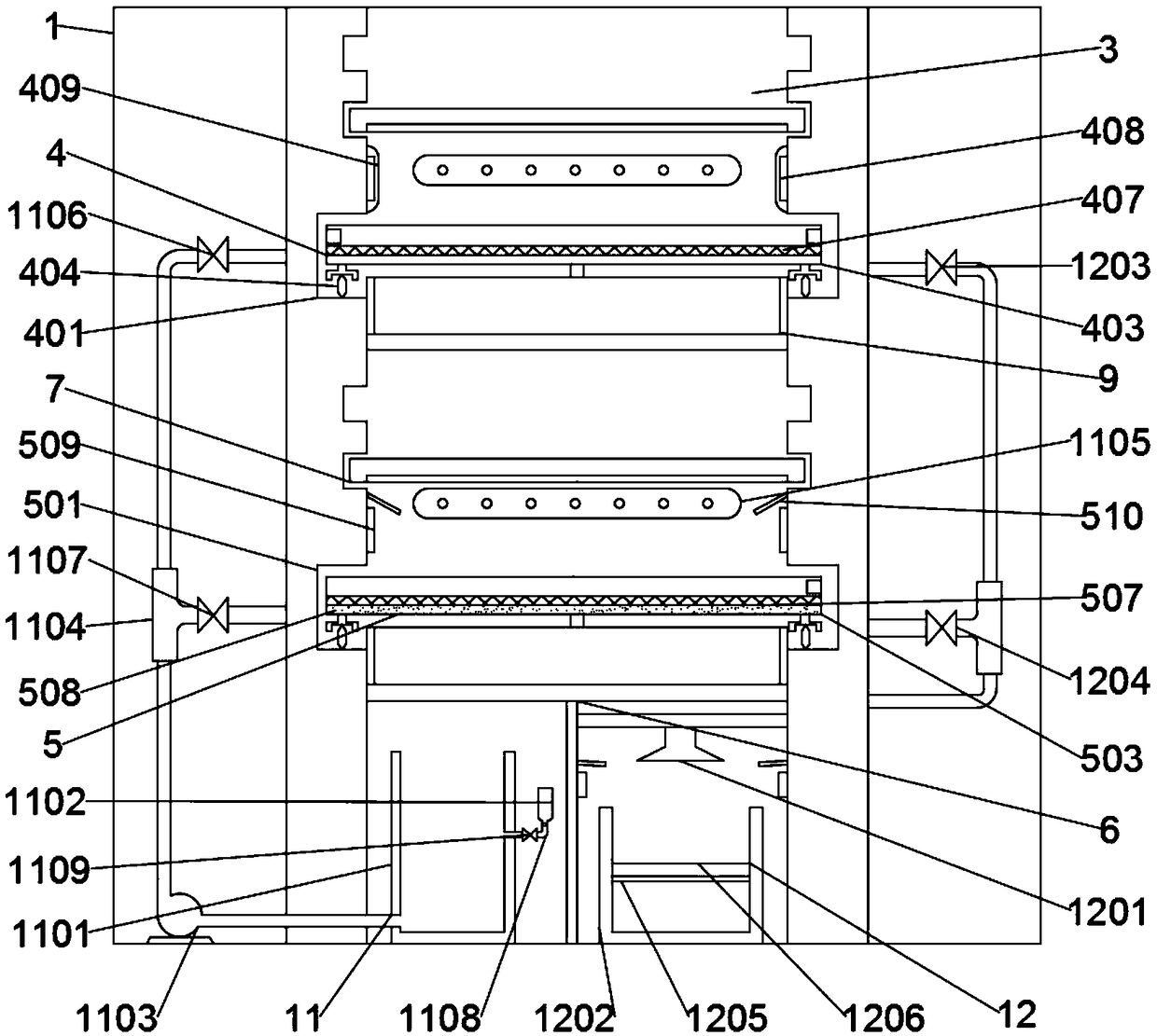 Disinfection and sterilization cabinet for postoperative treatment of operation instrument