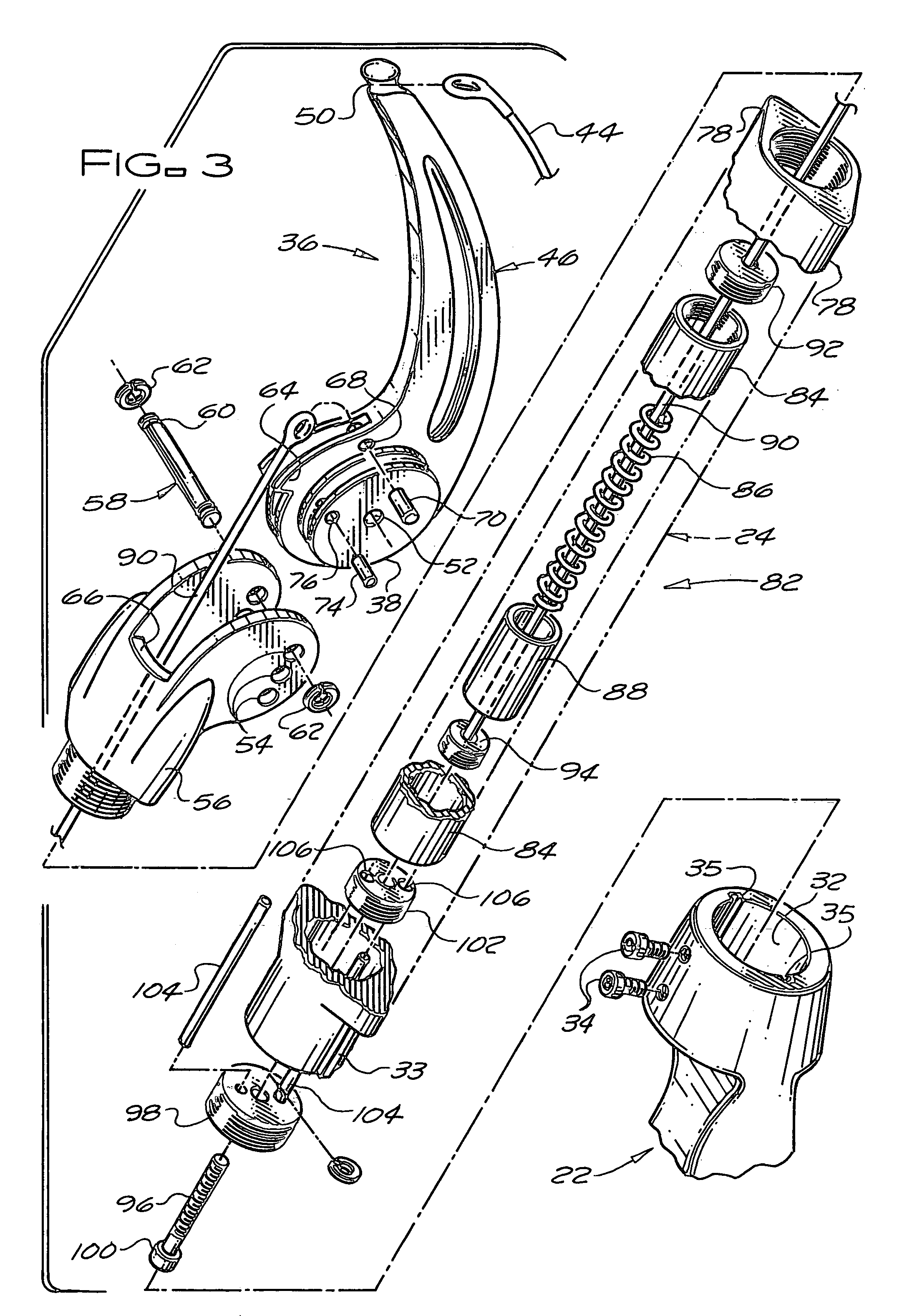 Compound spring-loaded archery bow