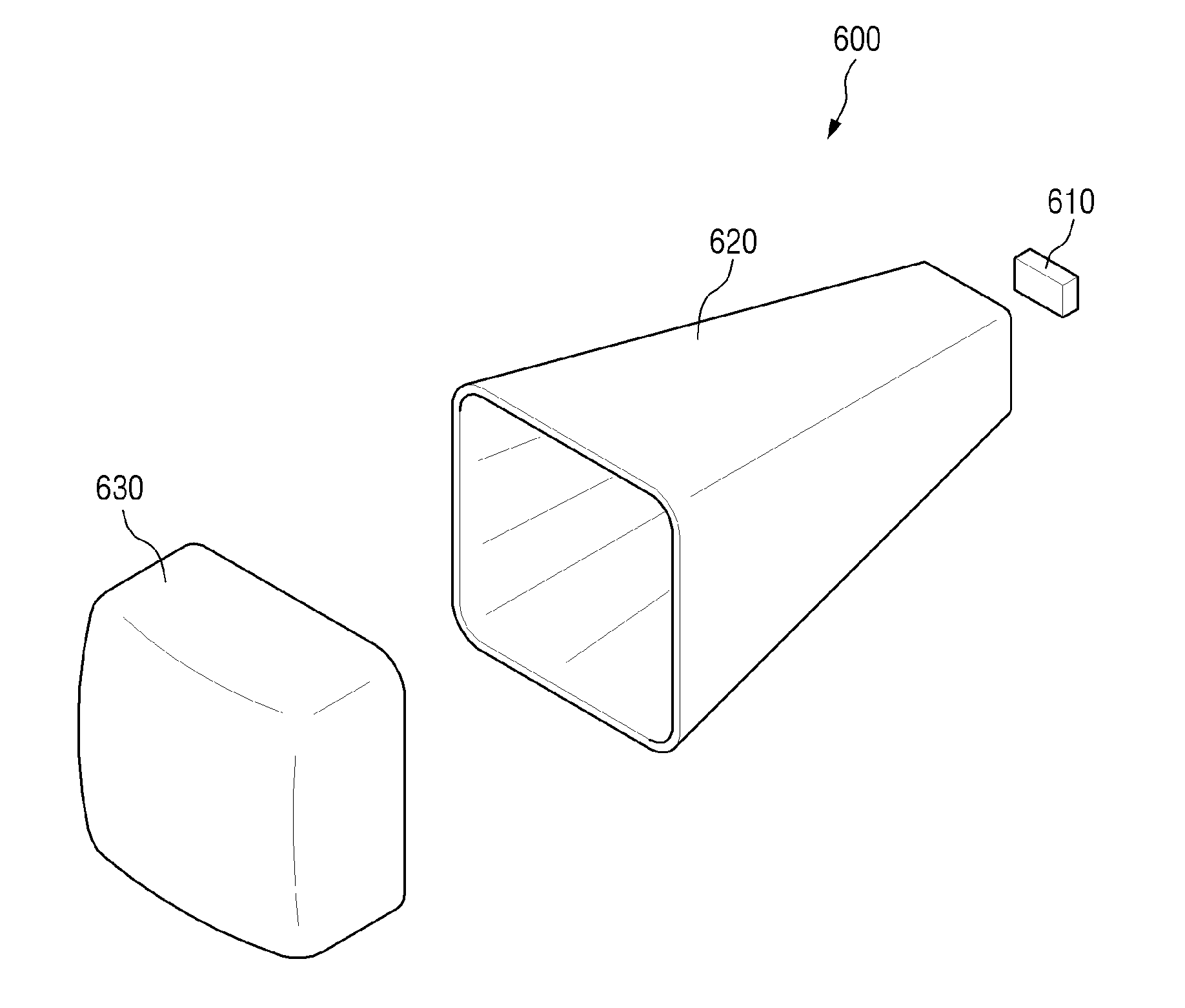 Adaptive driving beam headlamp for vehicle