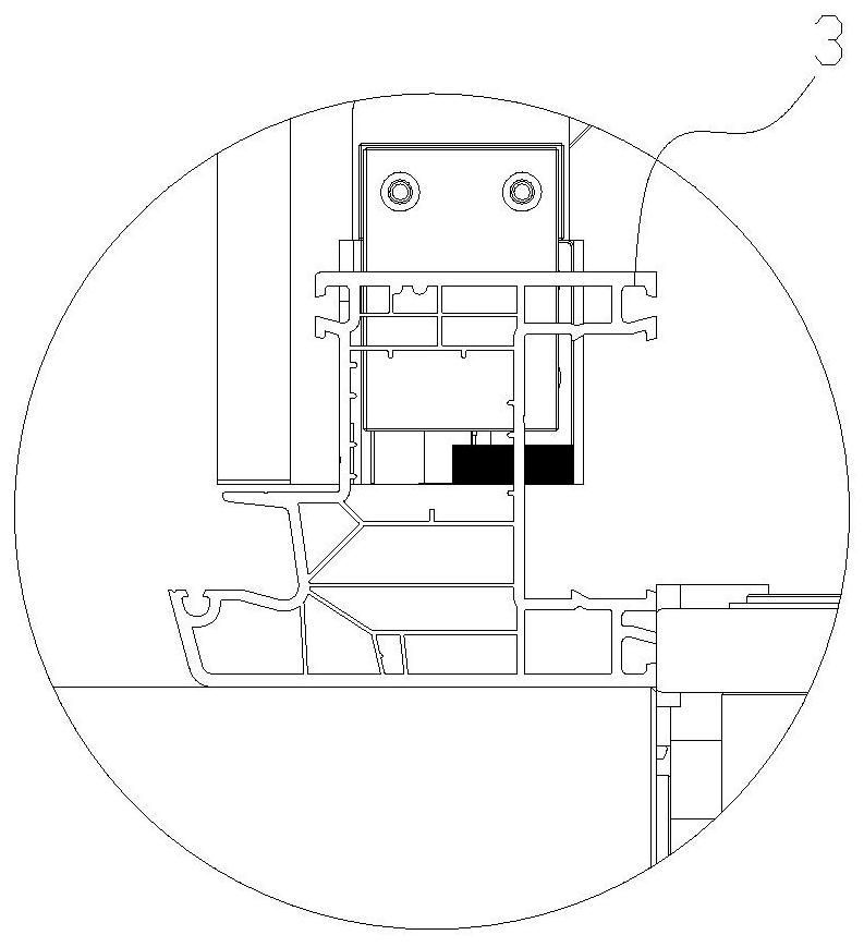 Automatic pushing-in device for profile frame material