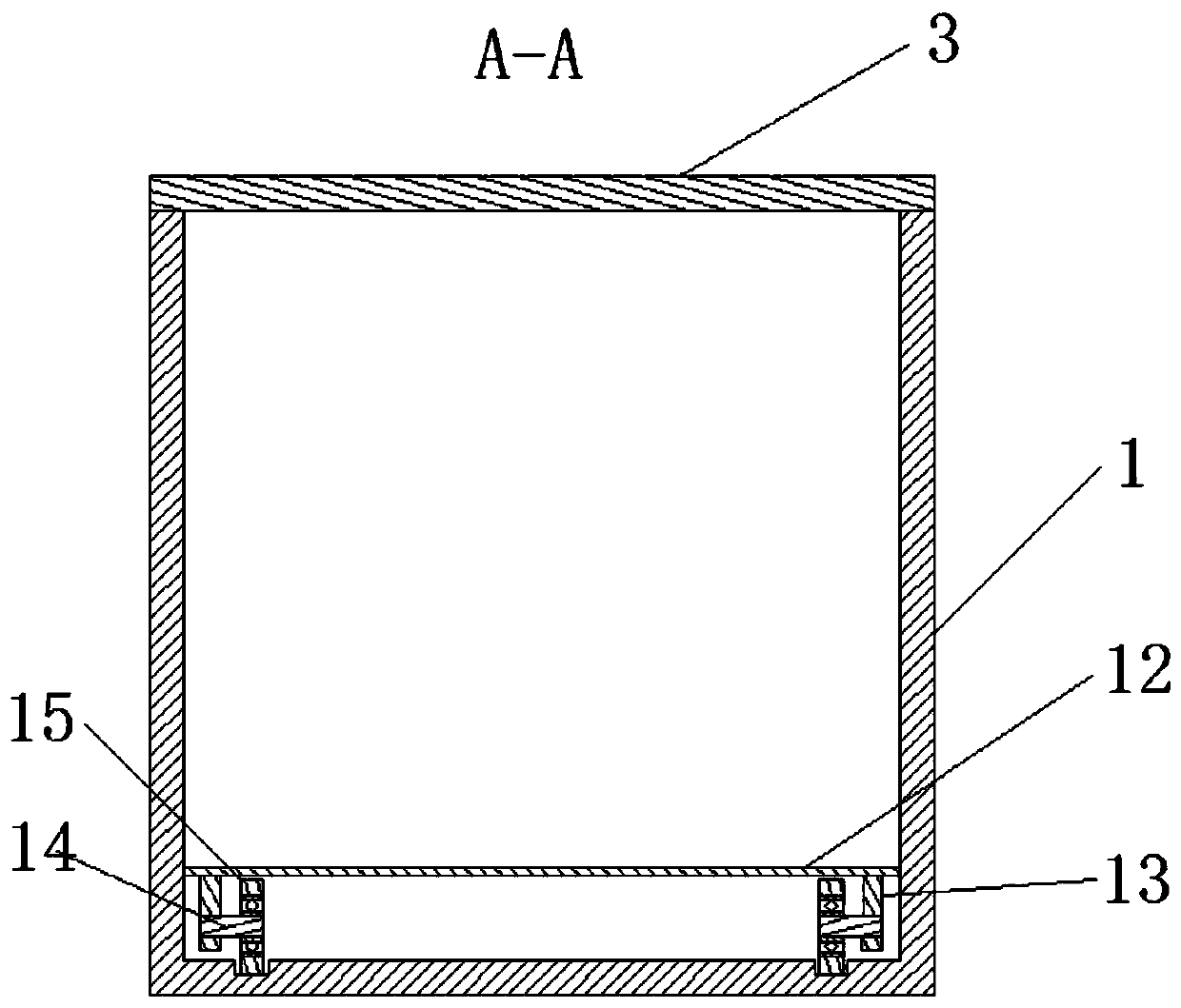 Weed storage device convenient for adjusting space size