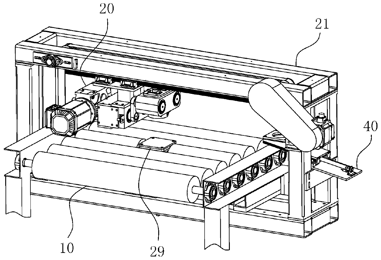 Online sizing material sampling device