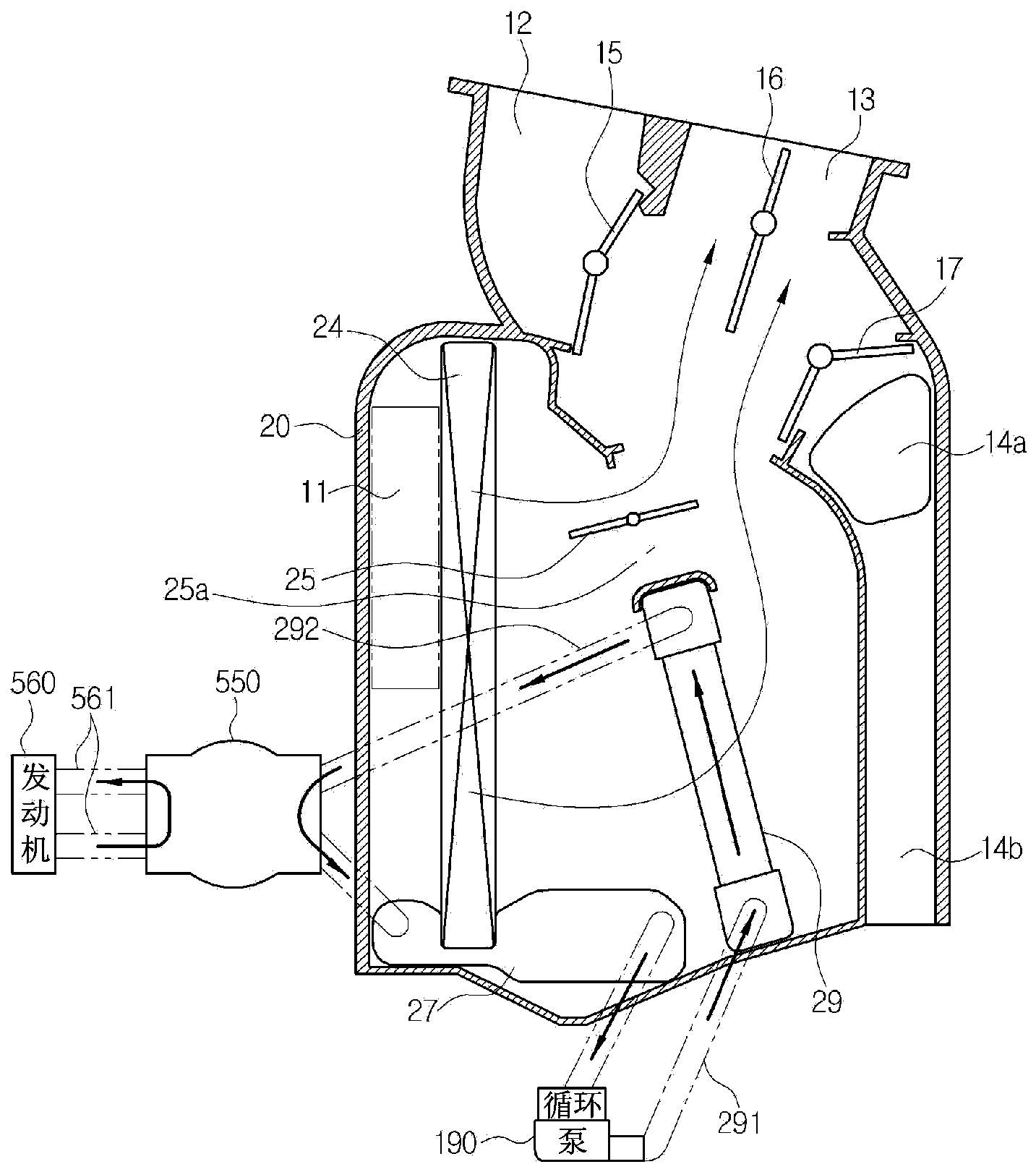 Air conditioning device for vehicle