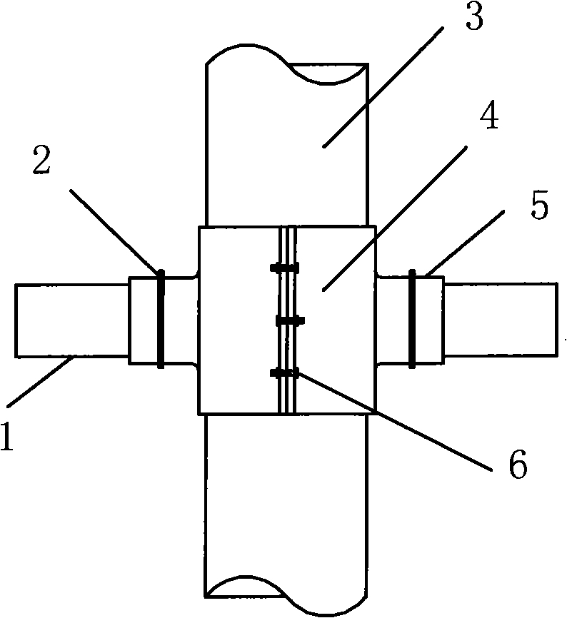 Circular steel tube concrete column and beam node connecting structure