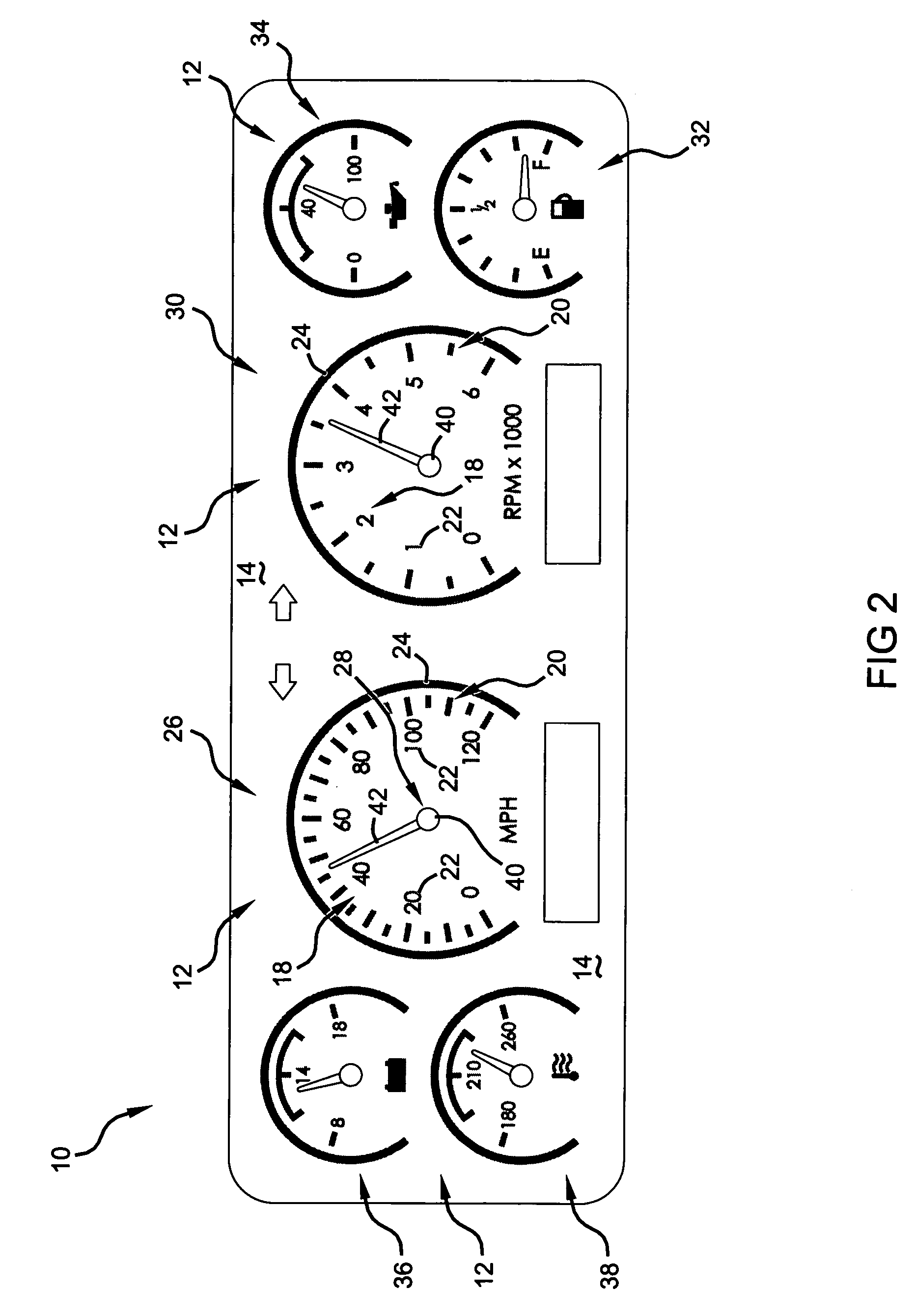 Embroidered instrument cluster