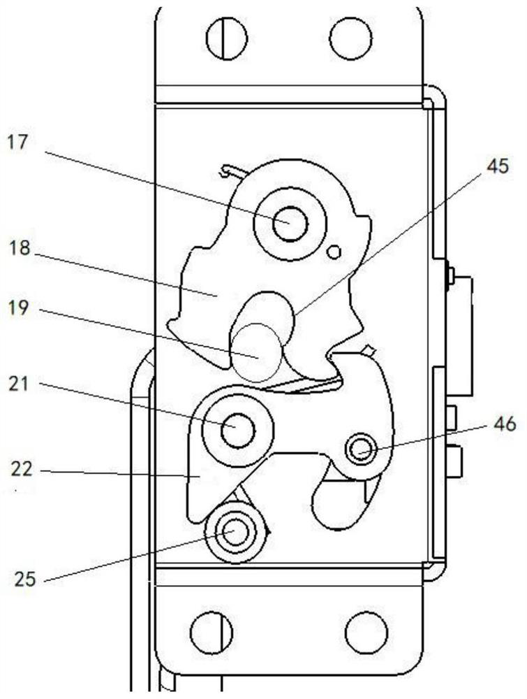 Armored vehicle door lock structure