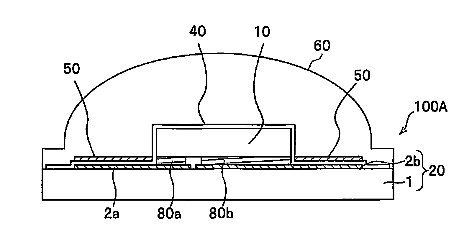 Light emitting device with phosphor layer