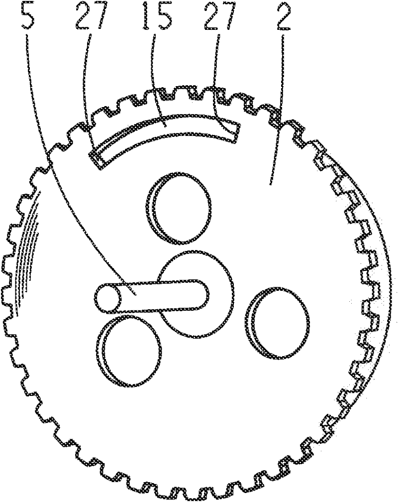 Adjusting system for camshafts of an internal combustion engine