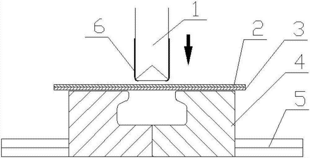 Laser impact riveting mold, riveting system and laser impact riveting method for sheet metal