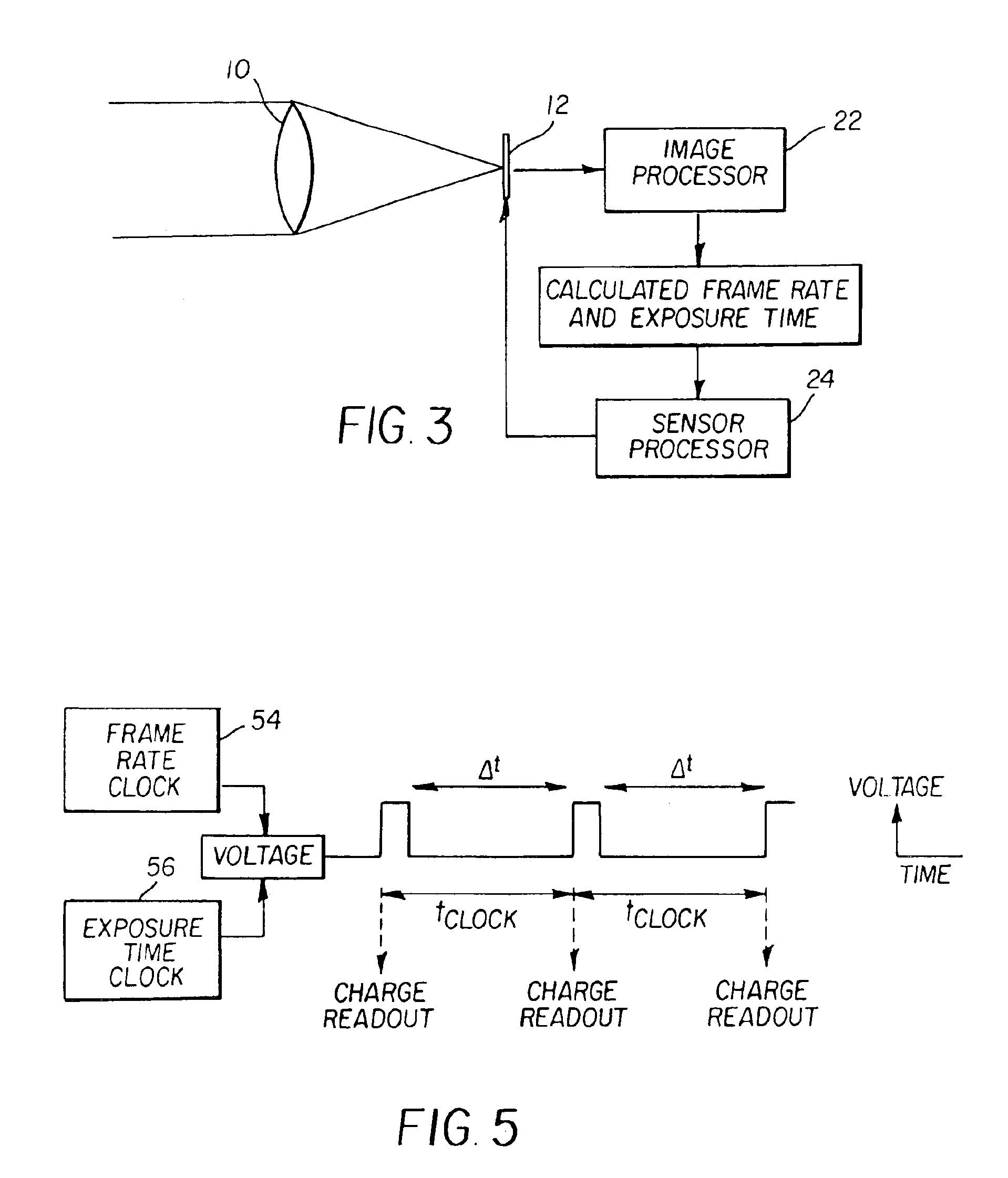 Method and adaptively deriving exposure time and frame rate from image motion