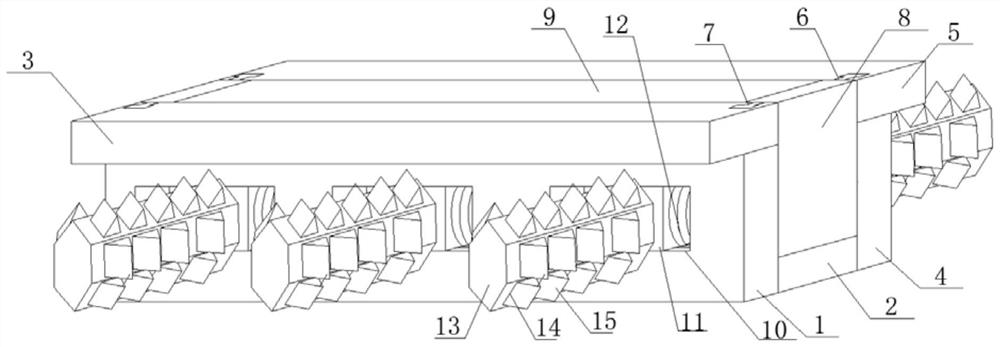 Combined construction structure of underground road and ground bridge