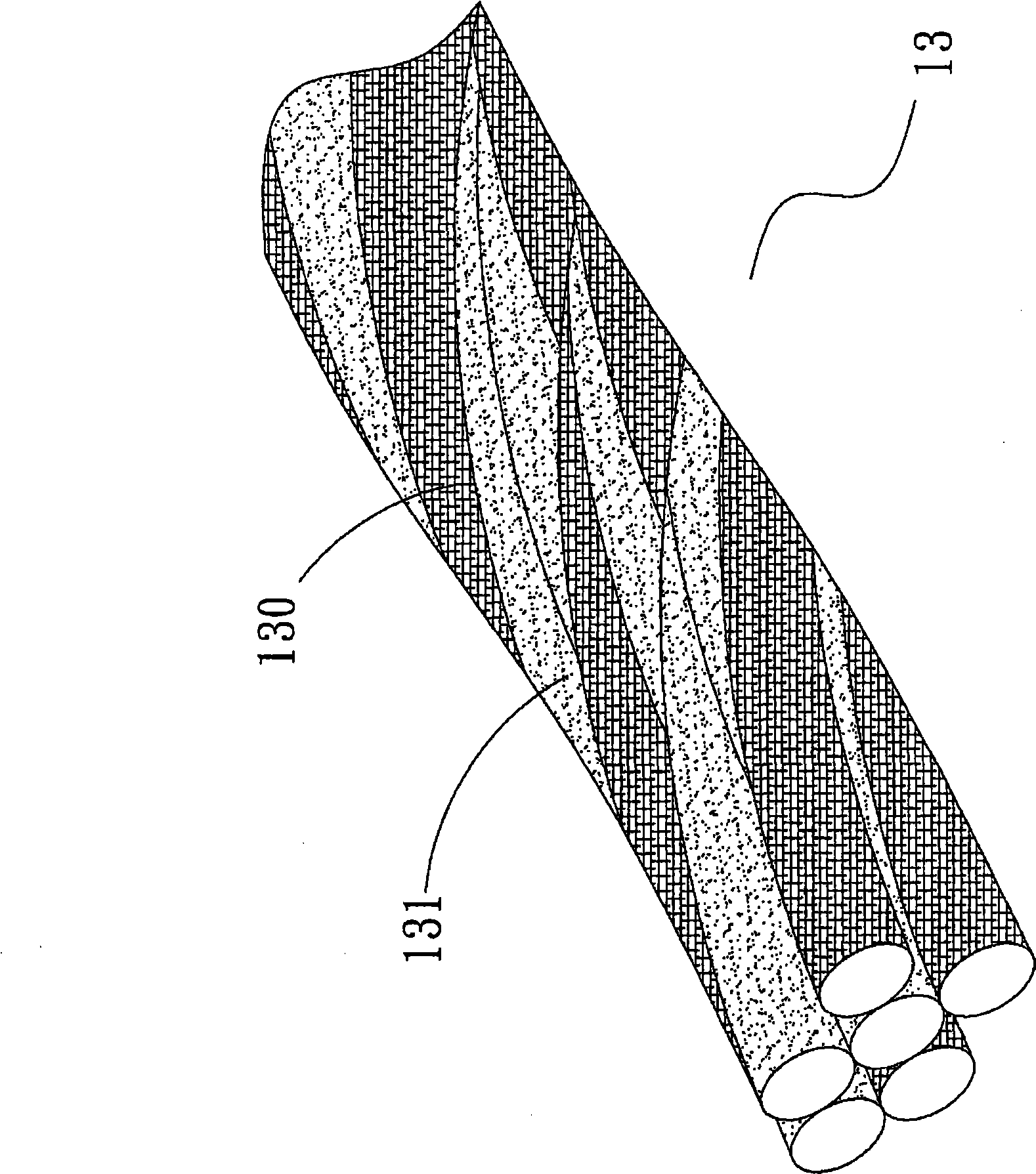 Anti-counterfeiting identification mark formed by composite fibers