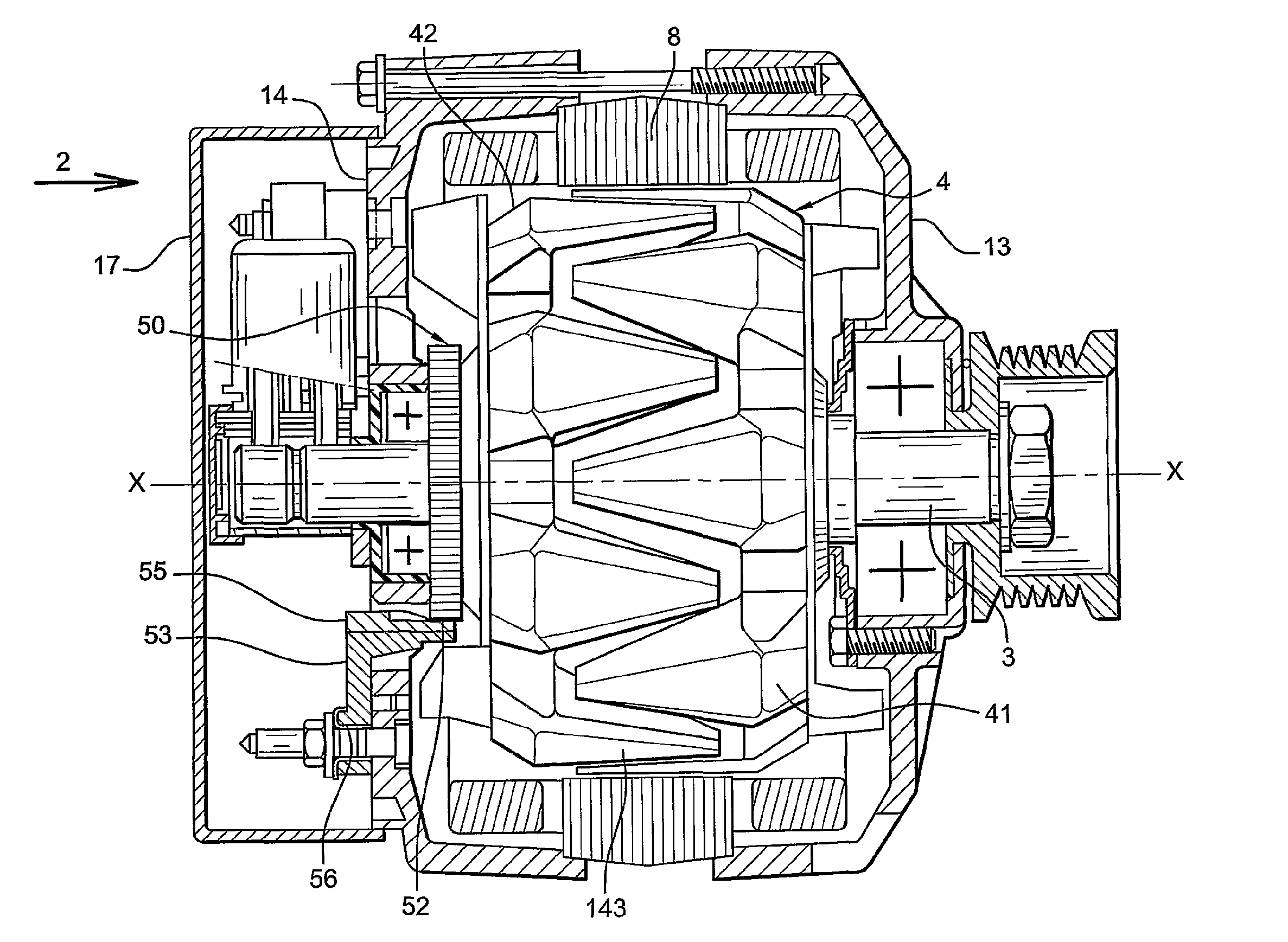 Device for Controlling a Rotating Electrical Machine