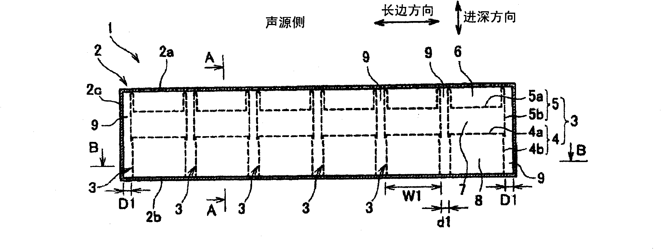 Sound absorbing structure