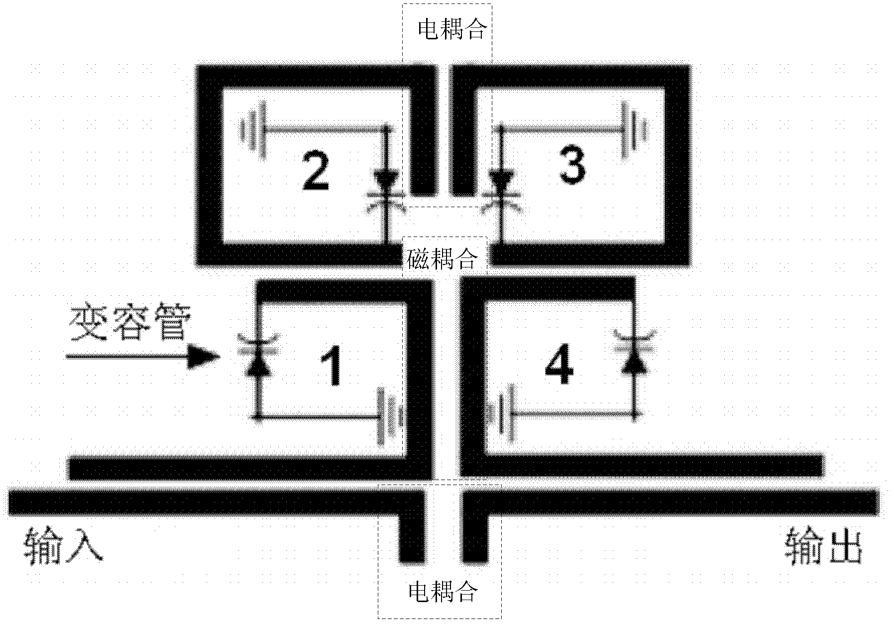 Varactor electrically-adjustable micro-strip filter