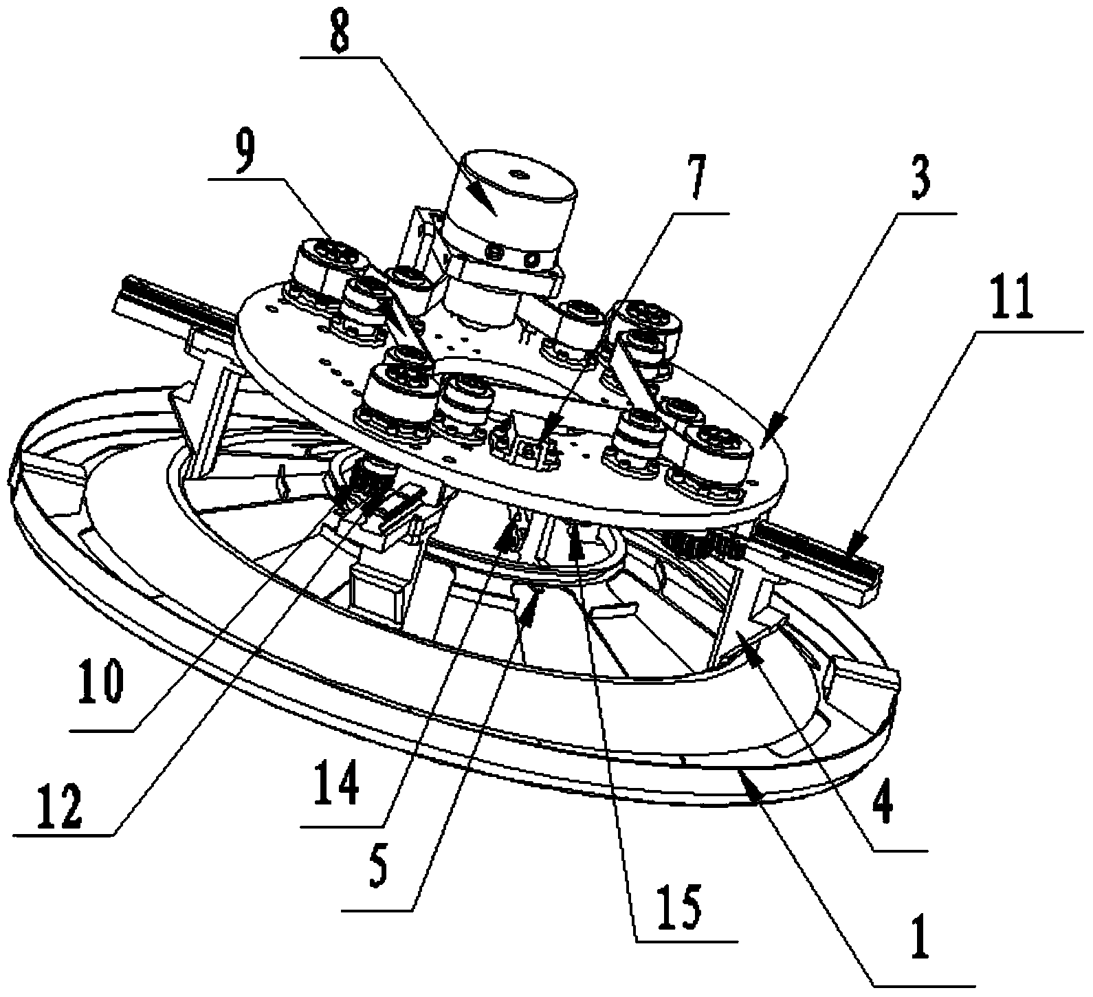 Automatic steel ring grabbing system