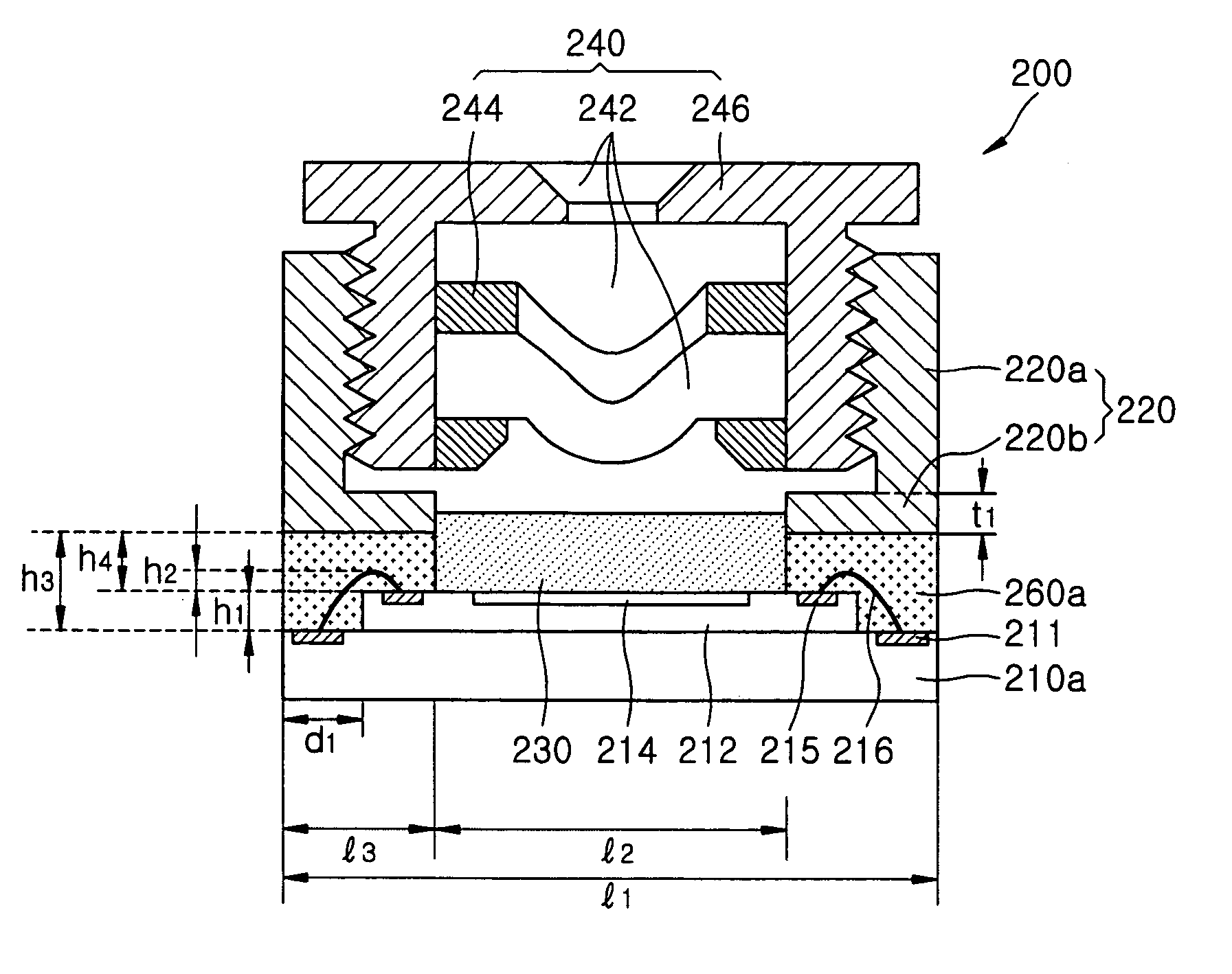 Image sensor module structure comprising wire bonding package and method of manufacturing the image sensor module structure