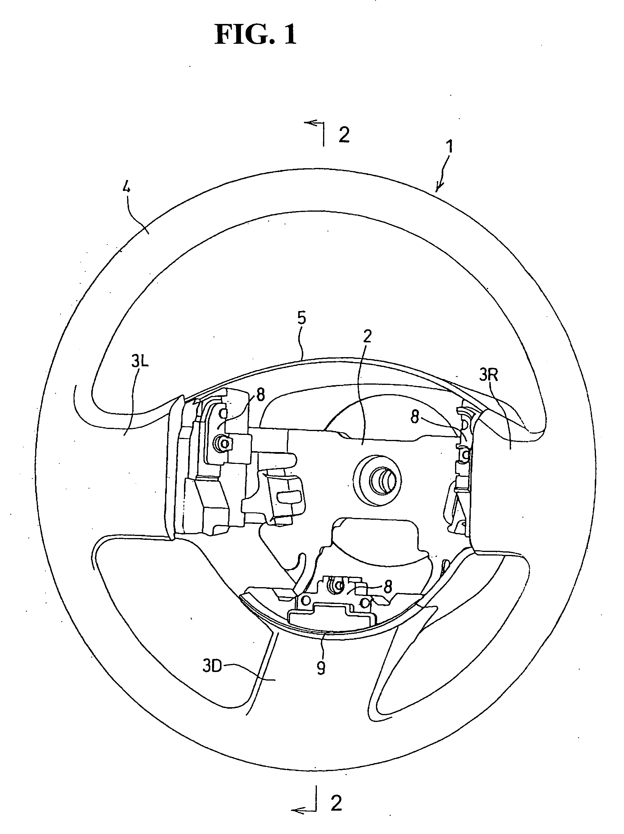 Steering wheel with airbag appartus