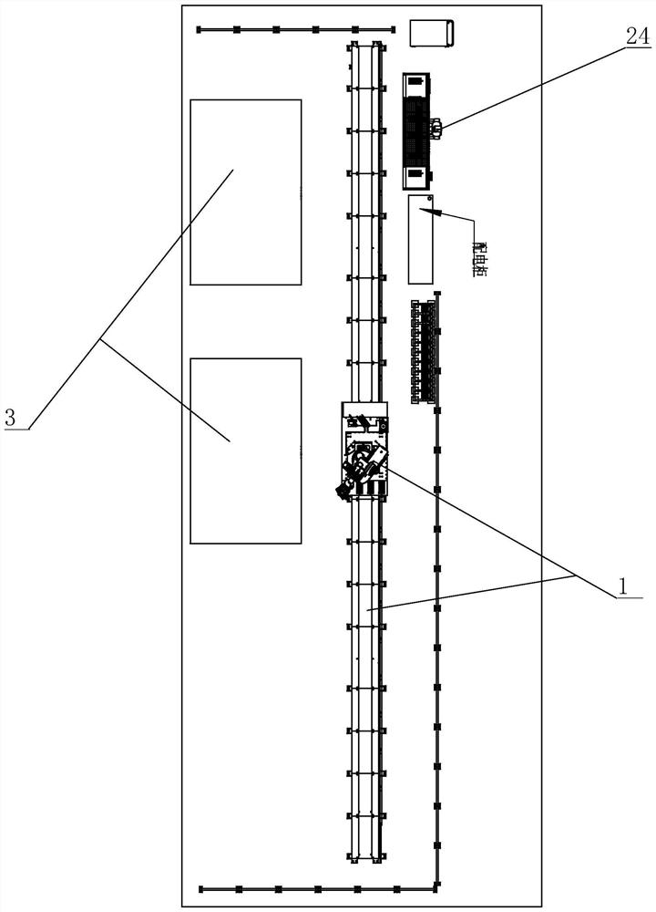 Automatic feeding and discharging device for rotatable clamp of machine tool