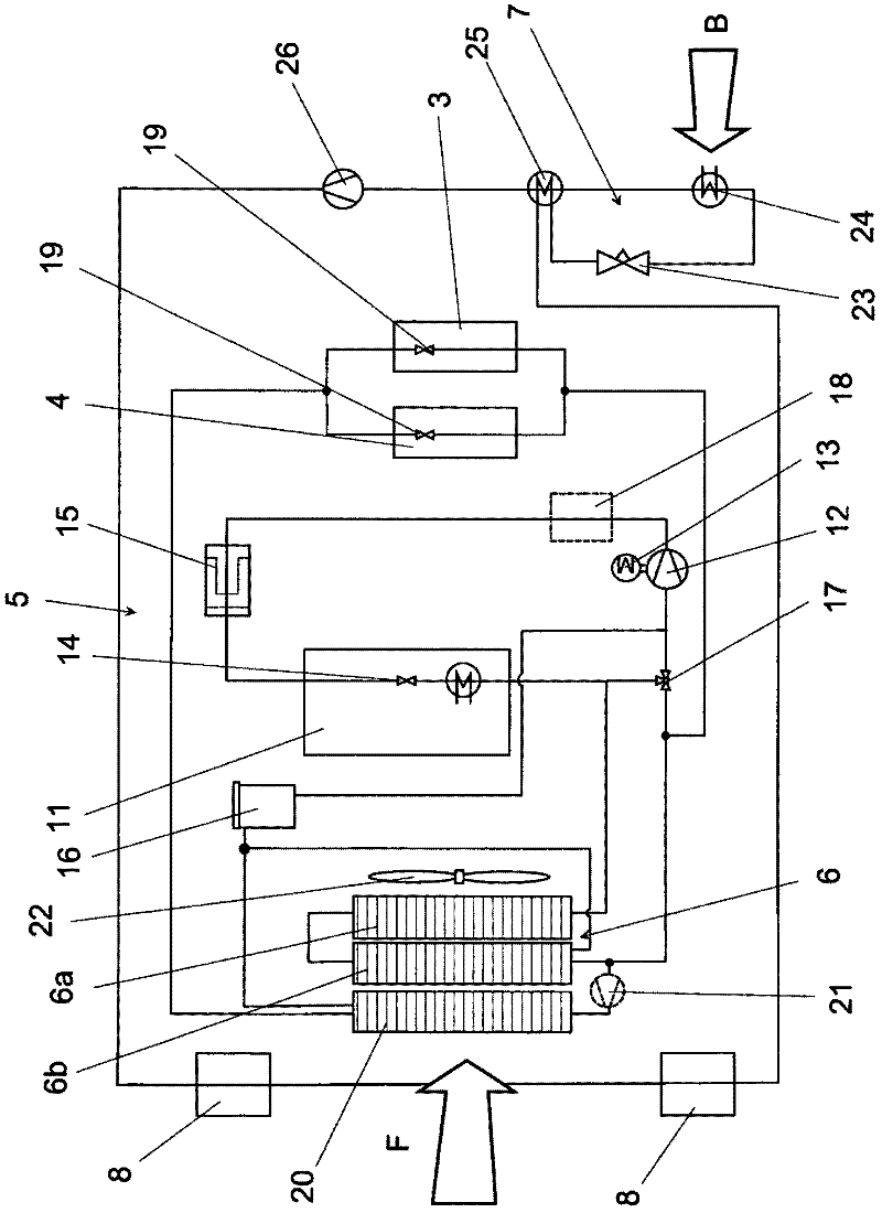 Vehicle having at least one cooling circuit for cooling a fuel cell system