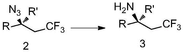 Trifluoromethyl-substituted azide, amine and heterocyclic compounds and preparation method