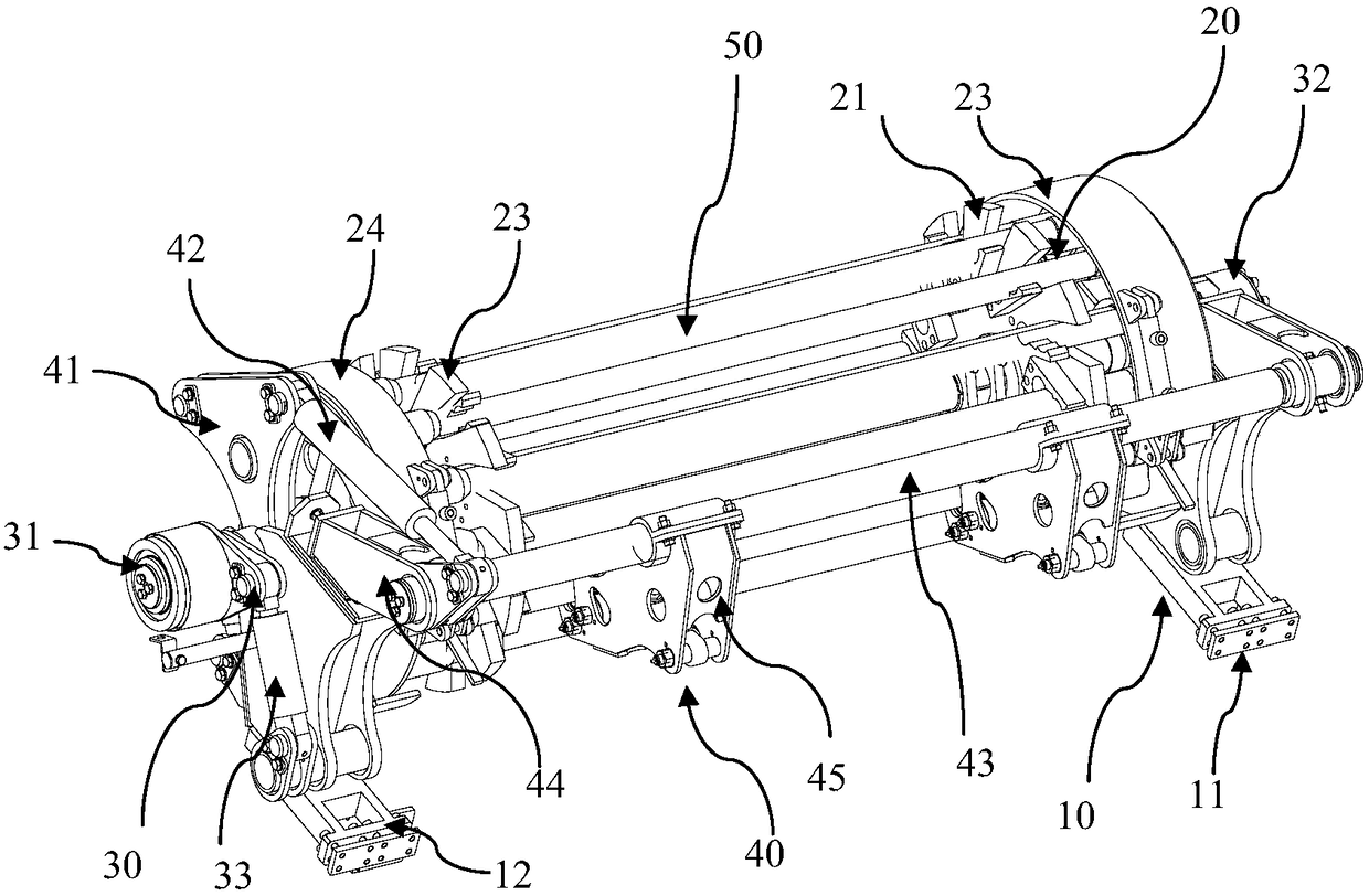 Automatic rod connecting mechanism for rock drilling jumbo and rock drilling jumbo comprising automatic rod connecting mechanism